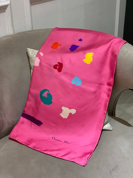 Christian Dior Fuchsia Scarf-Scarf-Christian Dior-The Closet Egypt
