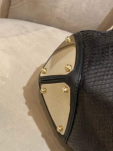 Gucci Black Python Babouska Indy Hobo Bag-handbag-Gucci-The Closet Egypt