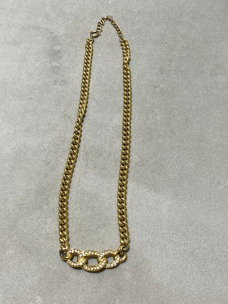 Christian Dior Gold Plated Necklace-Necklaces-Christian Dior-The Closet Egypt
