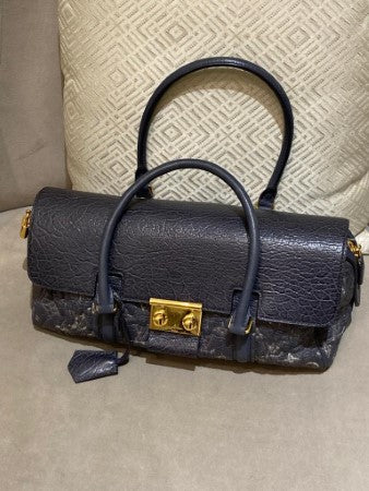 Louis Vuitton Navy Blue Gris Monogram Volupte Psyche Bag-handbag-Louis Vuitton-The Closet Egypt