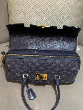 Louis Vuitton Navy Blue Gris Monogram Volupte Psyche Bag-handbag-Louis Vuitton-The Closet Egypt
