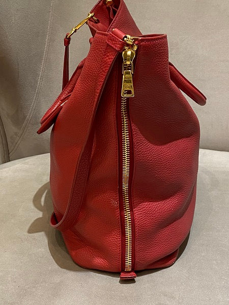 Prada Red Vitello Daino Bag-handbag-Prada-The Closet Egypt