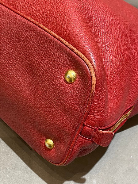 Prada Red Vitello Daino Bag-handbag-Prada-The Closet Egypt