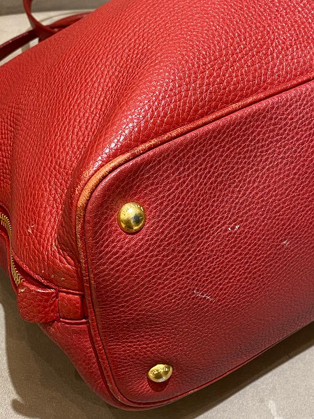 Prada Red Vitello Daino Bag-handbag-Prada-The Closet Egypt