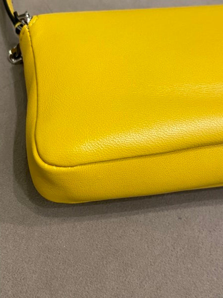 Fendi Yellow Fur Micro Monster Baguette Bag