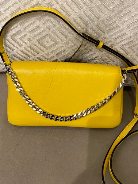 Fendi Yellow Fur Micro Monster Baguette Bag