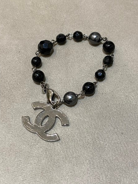 Chanel Black CC Pearl Bracelet-Bracelet-Chanel-The Closet Egypt