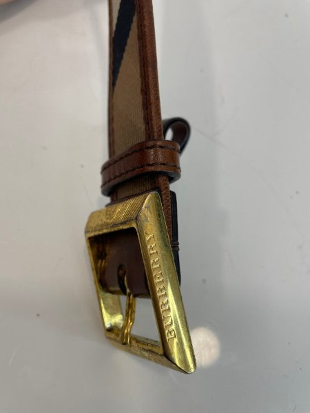 Burberry Brown Haymarket Check Belt 34-Belt-Burberry-The Closet Egypt