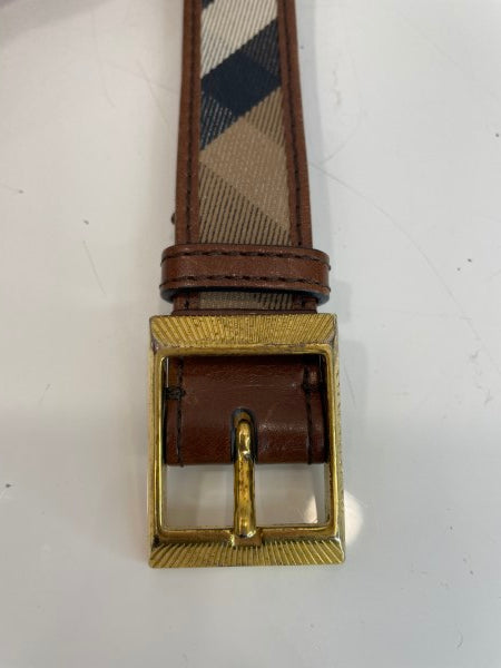 Burberry Brown Haymarket Check Belt 34-Belt-Burberry-The Closet Egypt