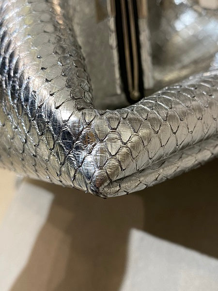 Valentino Silver Python Supervee Clutch Bag-Clutch Bag-Valentino-The Closet Egypt