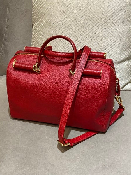 Dolce & Gabbana Red Boston Bag-handbag-Dolce & Gabbana-The Closet Egypt