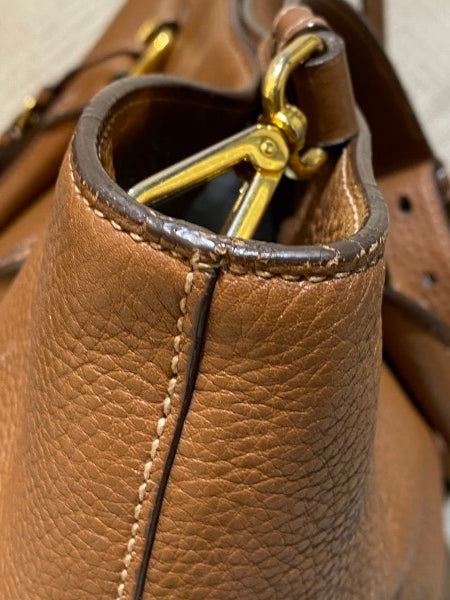 Prada Cafee Vitello Daino Tote Bag-handbag-Prada-The Closet Egypt