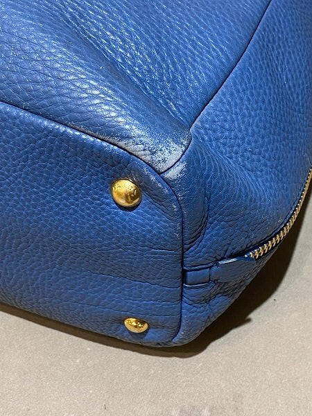 Prada Blue Vitello Daino 2 Way Bag-handbag-Prada-The Closet Egypt