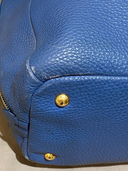 Prada Blue Vitello Daino 2 Way Bag-handbag-Prada-The Closet Egypt