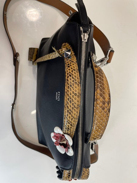 Fendi Black Python Handle By The Way Bag-handbag-Fendi-The Closet Egypt