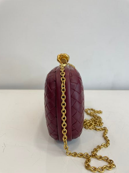 Bottega Veneta Red Chain Knot Clutch-Clutch Bag-Bottega Veneta-The Closet Egypt