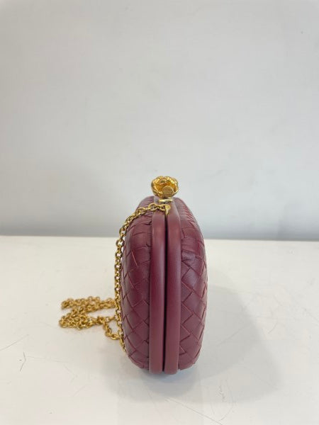 Bottega Veneta Red Chain Knot Clutch-Clutch Bag-Bottega Veneta-The Closet Egypt