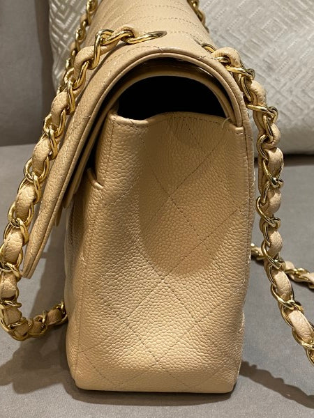 Chanel Beige Classic Double Flap Jumbo Bag-handbag-Chanel-The Closet Egypt