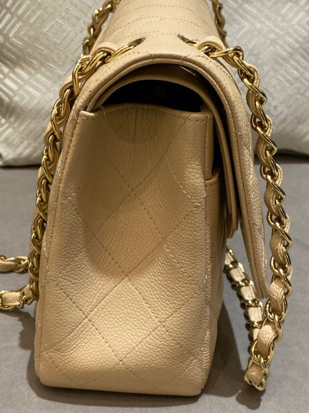 Chanel Beige Classic Double Flap Jumbo Bag-handbag-Chanel-The Closet Egypt