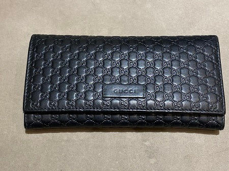 Gucci Black Microguccissima Continental Flap Wallet-wallet-Gucci-The Closet Egypt