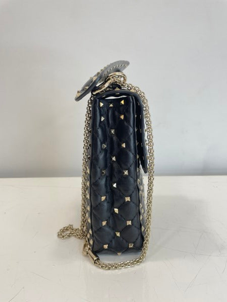 Valentino Black Rockstud Shoulder Bag-handbag-Valentino-The Closet Egypt