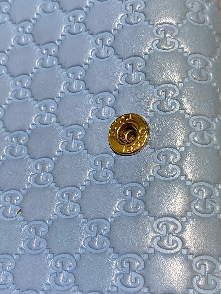 Gucci Baby Blue Microguccissima Continental Flap Wallet