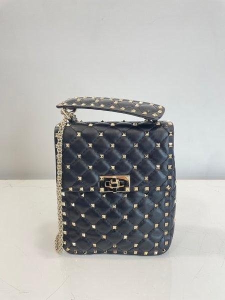 Valentino Black Rockstud Shoulder Bag-handbag-Valentino-The Closet Egypt