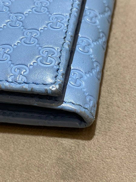 Gucci Baby Blue Microguccissima Continental Flap Wallet-wallet-Gucci-The Closet Egypt