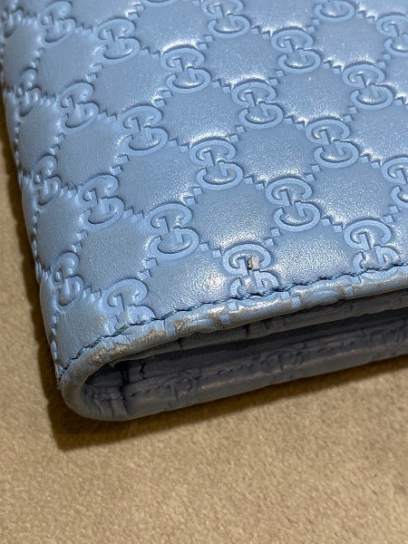 Gucci Baby Blue Microguccissima Continental Flap Wallet-wallet-Gucci-The Closet Egypt