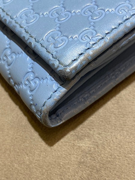 Gucci Baby Blue Microguccissima Continental Flap Wallet