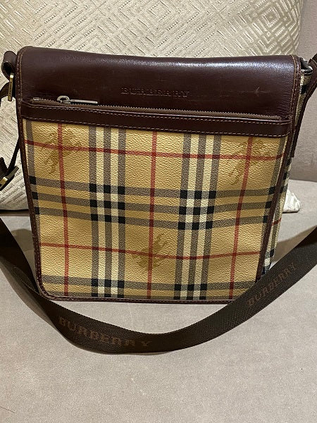 Burberry Brown Haymarket Crossbody Bag-handbag-Burberry-The Closet Egypt