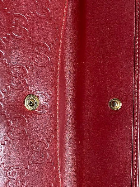 Gucci Red GG Guccissima Bow Continental Wallet-wallet-Gucci-The Closet Egypt