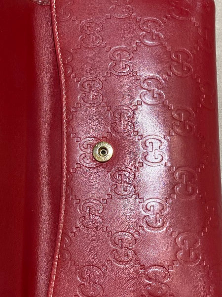 Gucci Red GG Guccissima Bow Continental Wallet-wallet-Gucci-The Closet Egypt
