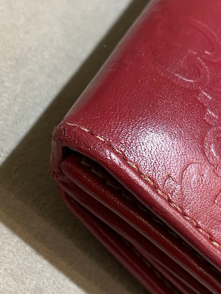 Gucci Red GG Guccissima Bow Continental Wallet-wallet-Gucci-The Closet Egypt