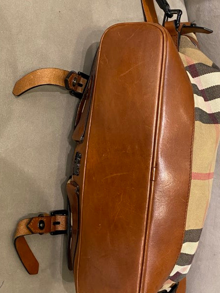 Burberry Brown Haymarket Front Pocket Bag-handbag-Burberry-The Closet Egypt