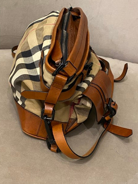Burberry Brown Haymarket Front Pocket Bag-handbag-Burberry-The Closet Egypt