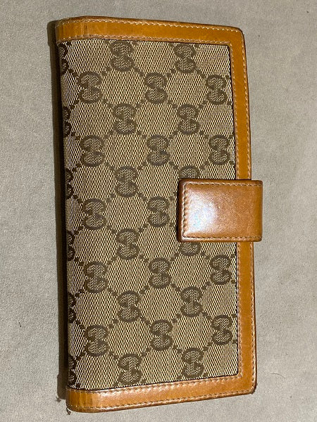 Gucci Brown Monogram Vintage Web Continental Wallet-wallet-Gucci-The Closet Egypt