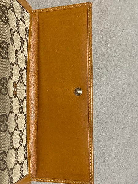 Gucci Brown Monogram Vintage Web Continental Wallet-wallet-Gucci-The Closet Egypt