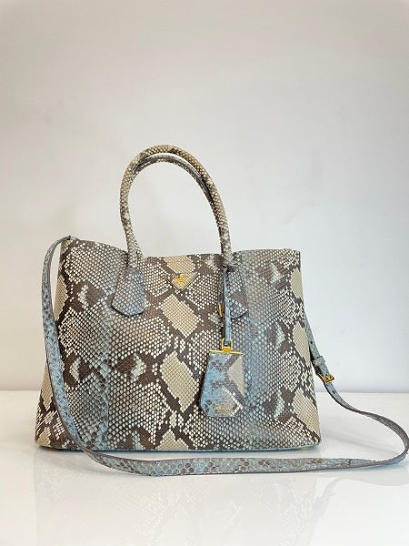 Prada Brown Python Tote Bag-handbag-Prada-The Closet Egypt