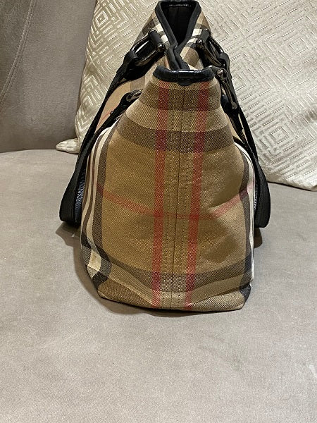 Burberry Bicolor Shimmery Nova Check Tote Bag-handbag-Burberry-The Closet Egypt