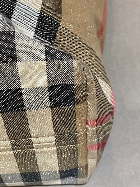 Burberry Bicolor Shimmery Nova Check Tote Bag-handbag-Burberry-The Closet Egypt