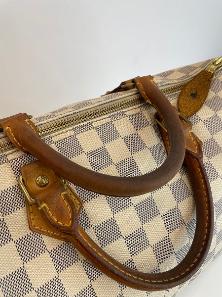 Louis Vuitton Damier Azur Speedy 35 Bag-handbag-Louis Vuitton-The Closet Egypt