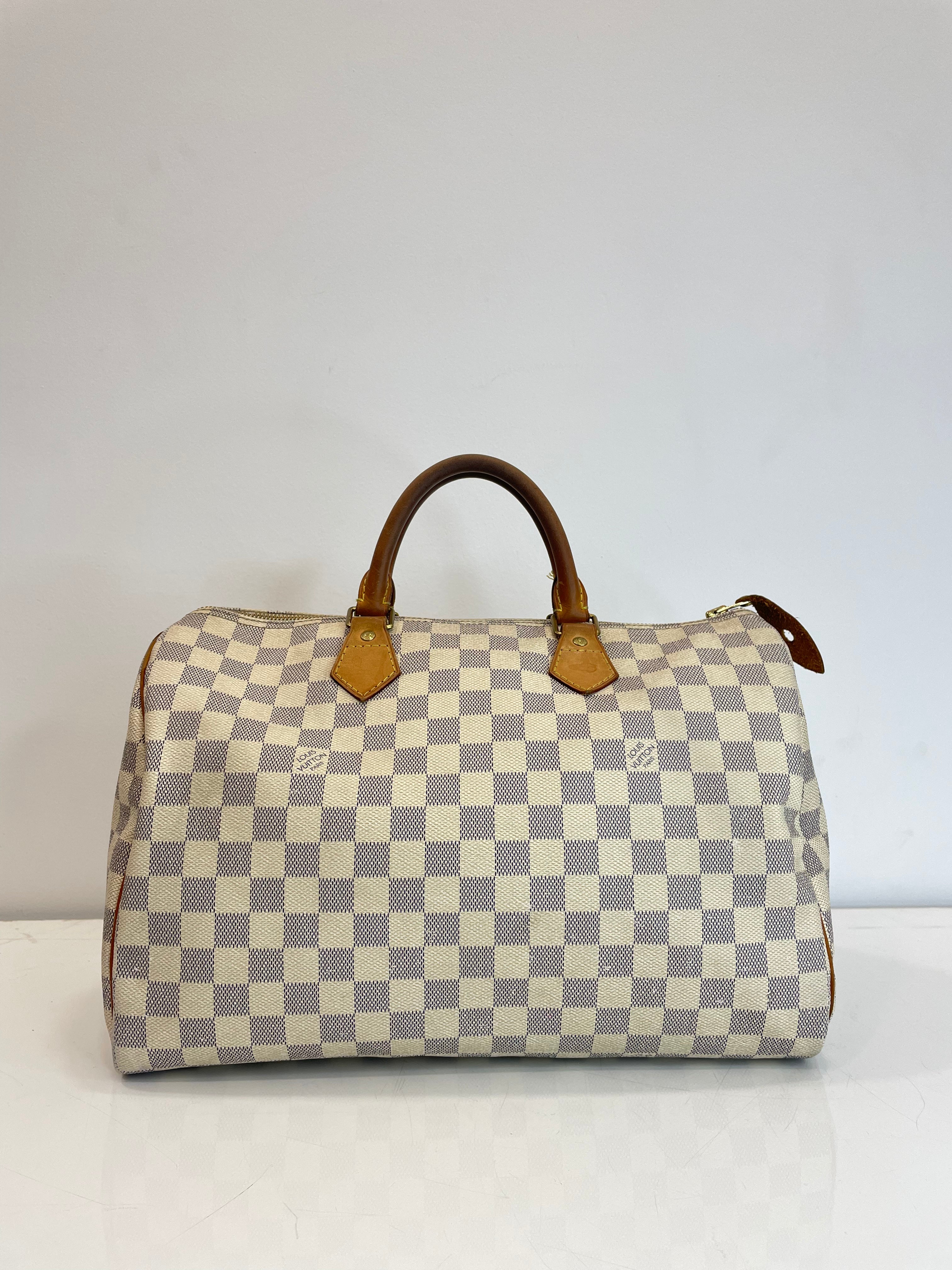 Louis Vuitton Damier Azur Speedy 35 Bag-handbag-Louis Vuitton-The Closet Egypt