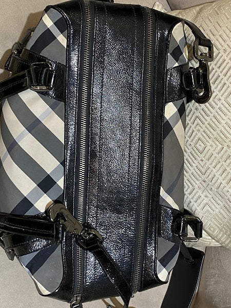 Burberry Bicolor Beat Check Satchel Bag-handbag-Burberry-The Closet Egypt