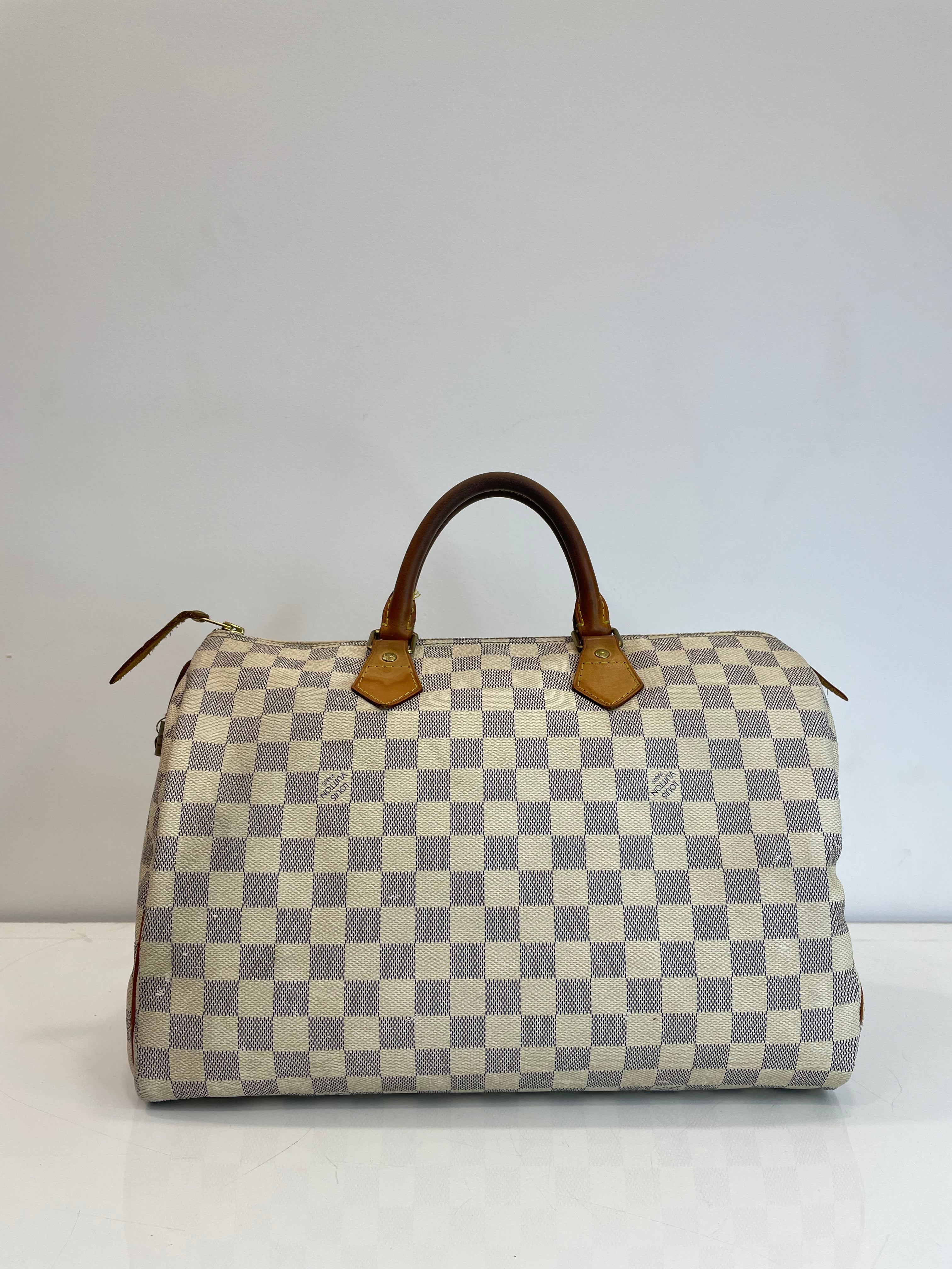 Louis Vuitton Damier Azur Speedy 35 Bag-handbag-Louis Vuitton-The Closet Egypt