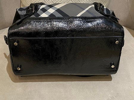 Burberry Bicolor Beat Check Satchel Bag-handbag-Burberry-The Closet Egypt
