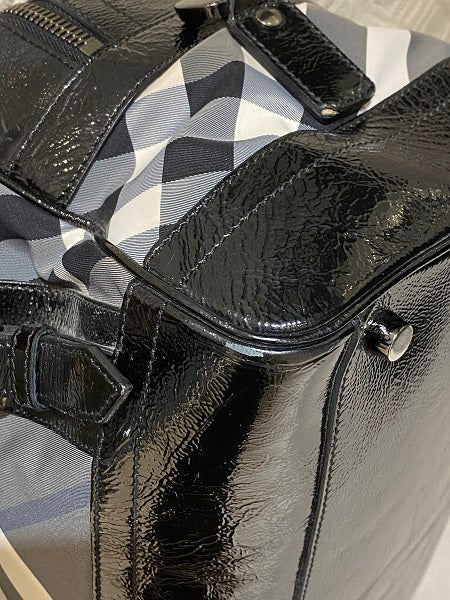 Burberry Bicolor Beat Check Satchel Bag-handbag-Burberry-The Closet Egypt