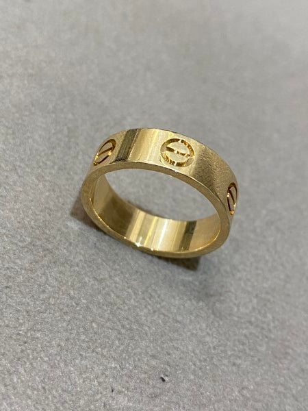 Cartier 18K Yellow Gold Love Wedding Band Ring 52
