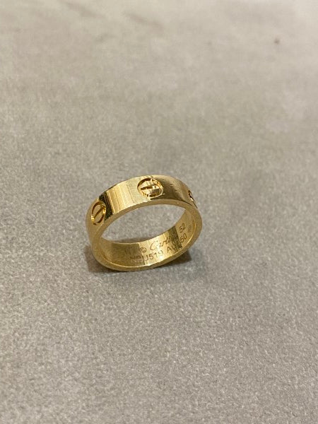 Cartier 18K Yellow Gold Love Wedding Band Ring 52