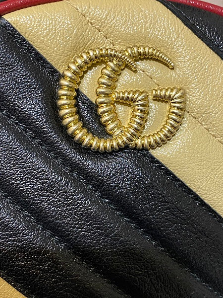 Gucci Bicolor GG Marmont Mini Round Bag-handbag-Gucci-The Closet Egypt
